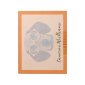 Bloc-note Animaux de bébés cutest | Chandail orange Dachshun (Tourné)