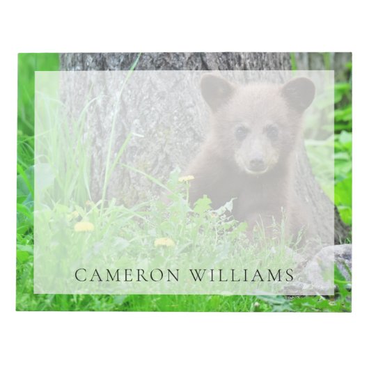 Bloc-note Animaux de bébés cutest | Cube d'ours Brown (Devant)