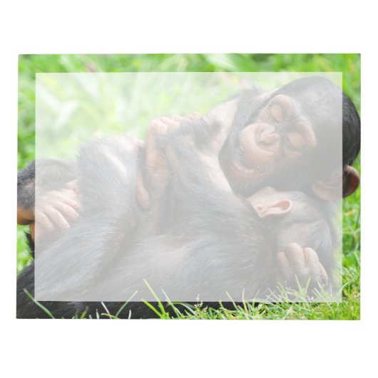 Bloc-note Animaux de bébés cutest | Deux jeunes chimpanzés (Devant)