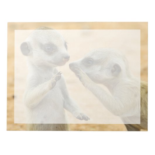 Bloc-note Animaux de bébés cutest | Deux jeunes Meerkats (Devant)