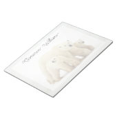 Bloc-note Animaux de bébés cutest | Famille d'ours polaires (Incliné)