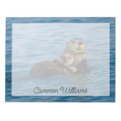 Bloc-note Animaux de bébés cutest | Mère & Bébé Sea Otter (Devant)