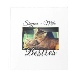 Bloc-note Animaux de compagnie amis besties ajouter nom anim