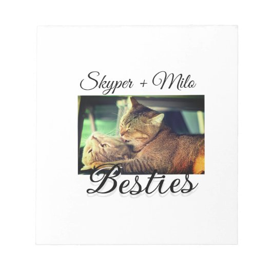 Bloc-note Animaux de compagnie amis besties ajouter nom anim (Devant)