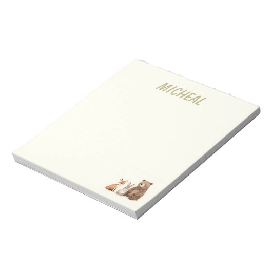 Bloc-note Animaux de la forêt de la forêt de Monogram (Tourné)