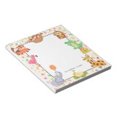 Bloc-note Animaux de la Jungle à main mignonne Personnalisés (Incliné)