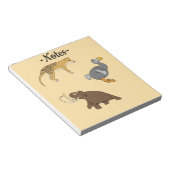 Bloc-note Animaux éteints (Incliné)