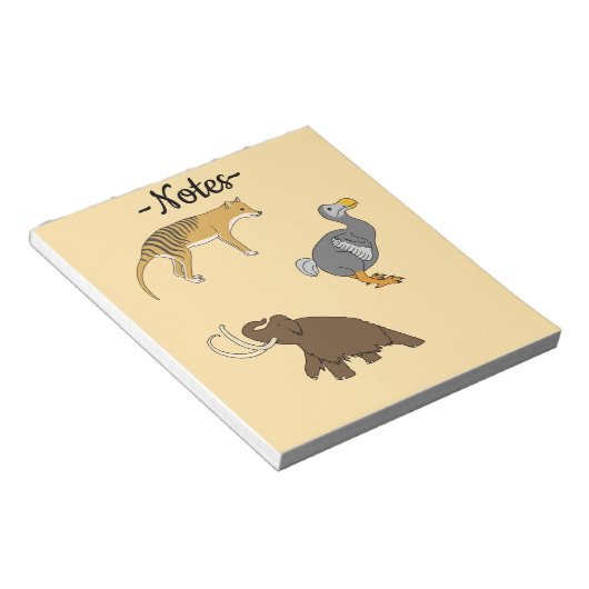Bloc-note Animaux éteints (Incliné)