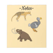 Bloc-note Animaux éteints (Devant)