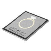 Bloc-note Anneau diamant solitaire (Tourné)