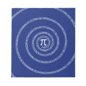 Bloc-note Anneaux de spirale pour Pi sur bleu marine (Devant)