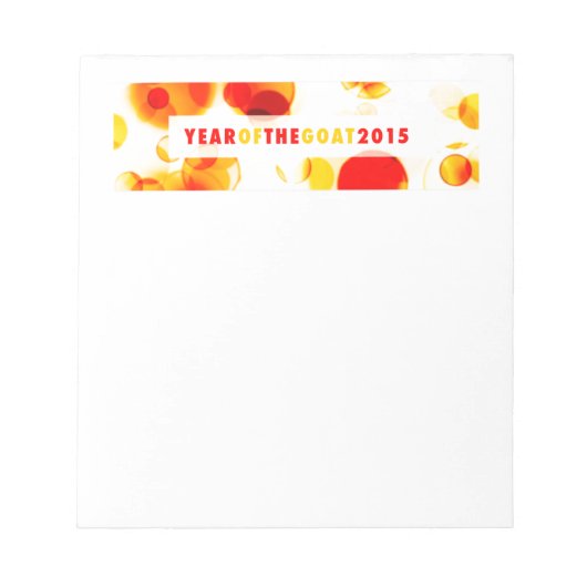 Bloc-note année de la chèvre 2015 (bokeh) (Devant)