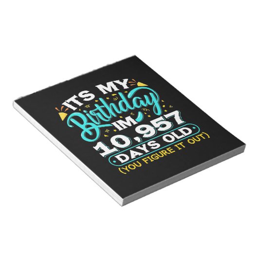 Bloc-note Anniversaire 30 ans | C'Est Mon 30E Anniversaire (Incliné)