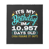 Bloc-note Anniversaire 30 ans | C'Est Mon 30E Anniversaire (Devant)