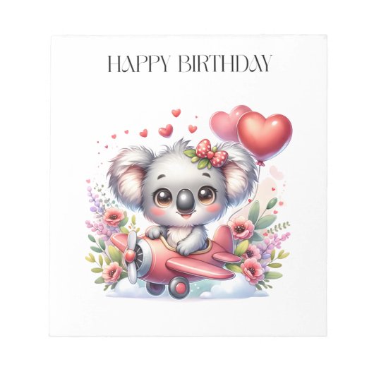 Bloc-note Anniversaire de Koala Volant (Devant)