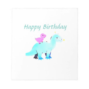 Bloc-note Annonce de fête d'anniversaire de dinosaure à l'aq