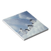Bloc-note Antarctique. Manchots Adélie (Incliné)