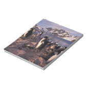 Bloc-note Antarctique, poussins de pingouin d'Adelie (Tourné)