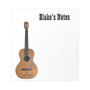 Bloc-note Antique Acoustic Guitar Notepad
