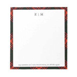 Bloc-note Antique Menzies Chasse Clan Tartan Plaid