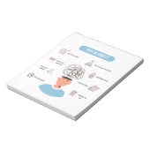 Bloc-note Anxiety Tips Minimal Mental Health Art (Tourné)