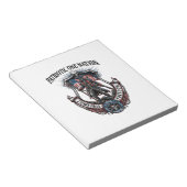 Bloc-note Apocalypse de Zombies Guerrier Patriotique Fou Rou (Incliné)