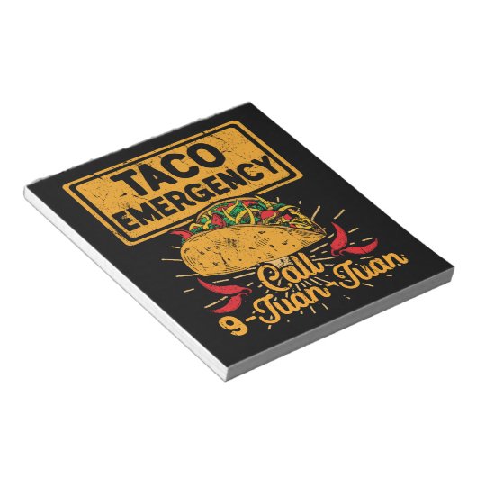 Bloc-note Appel d'urgence Taco 9 Juan Juan Cinco De Mayo (Incliné)