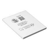 Bloc-note Appeler le texte du service client whatsapp Q R co (Incliné)