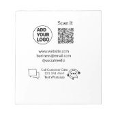 Bloc-note Appeler le texte du service client whatsapp Q R co (Devant)