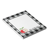 Bloc-note Apple Black and White Buffalo Check Nom de l'ensei (Incliné)