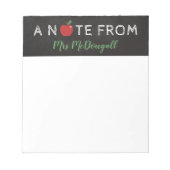 Bloc-note Apple Chalkboard Une Note De L'Enseignant (Devant)