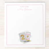 Bloc-note Appréciation de l'enseignant blanc de deuxième ann