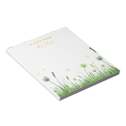 Bloc-note Appréciation de l'enseignant Boho Floral (Incliné)