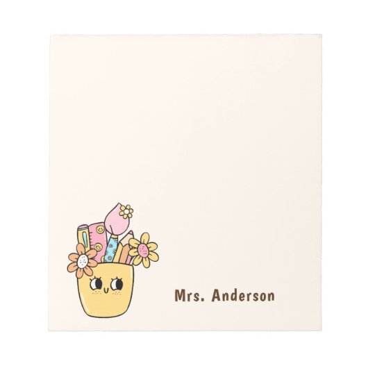 Bloc-note Appréciation de l'enseignant Boho Floral Pen Coque (Devant)