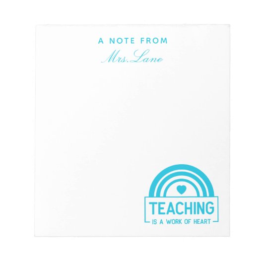 Bloc-note Appréciation de l'enseignant Boho Rainbow (Devant)