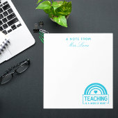 Bloc-note Appréciation de l'enseignant Boho Rainbow