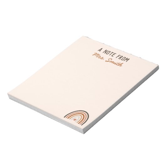 Bloc-note Appréciation de l'enseignant Boho Rainbow Apple (Tourné)