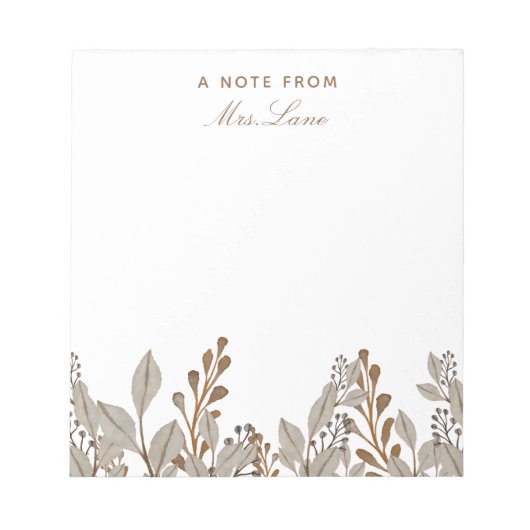 Bloc-note Appréciation de l'enseignant Cadeau de l'enseignan (Devant)