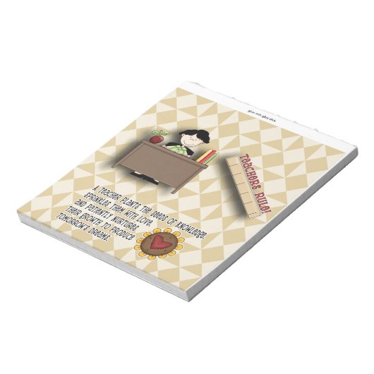 Bloc-note Appréciation de l'enseignant Candy Bar Wrapper Cad (Tourné)