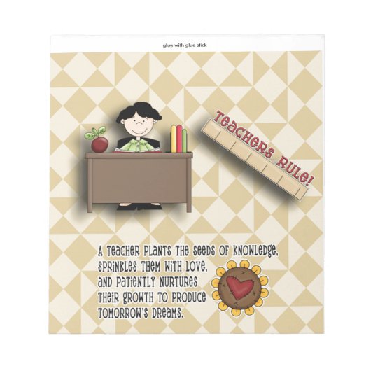 Bloc-note Appréciation de l'enseignant Candy Bar Wrapper Cad (Devant)