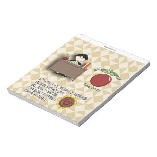 Bloc-note Appréciation de l'enseignant Candy Bar Wrapper Cad