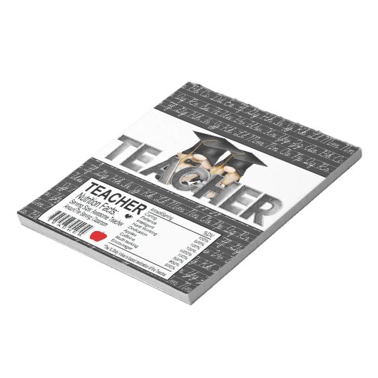 Bloc-note Appréciation de l'enseignant Candy Bar Wrapper Fav (Tourné)