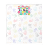 Bloc-note Appréciation de l'enseignant crayons arc-en-ciel P (Devant)