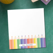 Bloc-note Appréciation de l'enseignant de l'arc-en-ciel pers