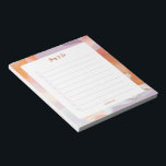 Bloc-note Appréciation de l'enseignant École personnalisée<br><div class="desc">Cette liste à faire la conception de bloc-notes comporte un bel art abstrait peint à la main. Vous pouvez personnaliser le texte avec votre nom et l'utiliser pour toute occasion ou entreprise. Des papeteries personnalisées plus uniques sont disponibles dans mon magasin Zazzle ByEunMee.</div>
