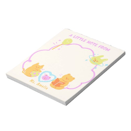 Bloc-note Appréciation de l'enseignant Gardergarten Chat Our (Tourné)