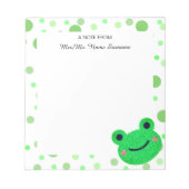 Bloc-note Appréciation de l'enseignant Grenouille verte (Devant)