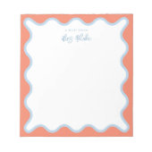 Bloc-note Appréciation de l'enseignant Pêche bleue Vide (Devant)