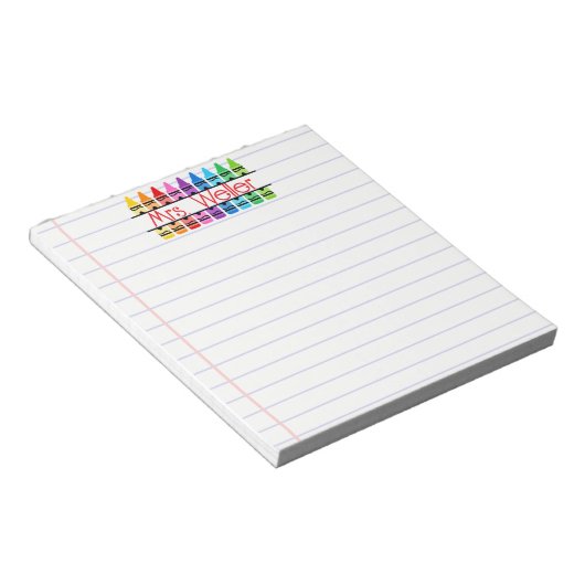 Bloc-note Appréciation de l'enseignant Personnalisé Red Cray (Incliné)