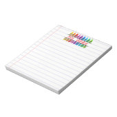 Bloc-note Appréciation de l'enseignant Personnalisé Red Cray (Tourné)